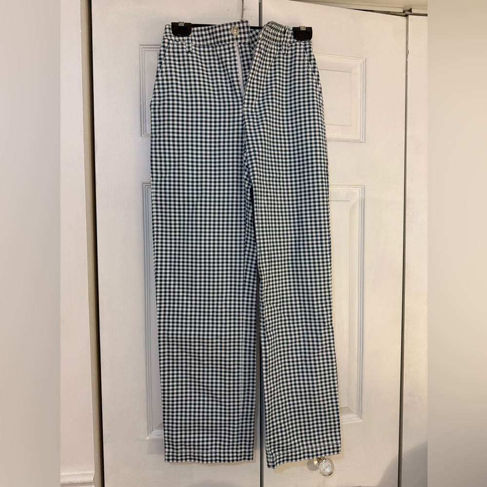 NWT Aritzia/ Sunday Best Jaden Pant. Gingham Straight Leg Pants